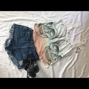 Double skull tank top